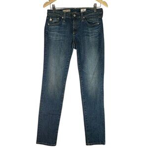 AG Adriano Goldschmied The Stilt Cigarette Leg Blue Denim Jeans 27R Womens